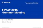 FPAW 2016 Summer Meeting - RAL © 2016 Boeing. All rights reserved. Boeing Research & Technology | Efficiency Technology Gaps? • Currently, weather along a flight plan is identified