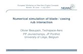 40 Numerical simulation of blade casing rub interaction · Numerical simulation of blade / casing rub interaction ... Validation on Sulzer rub test : ... 40_Numerical simulation of