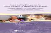 Food Safety Programs for Food Service to Vulnerable Persons€¦ ·  · 2013-03-21Food Safety Programs for Food Service to Vulnerable Persons Australia ... 1 Application 18 ... FOOD