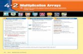 Multiplication Arrays - Everyday Math - Login 248 Unit 4 Multiplication and Division Advance Preparation Gather a large supply of pennies or other counters. Choose a place for an Arrays
