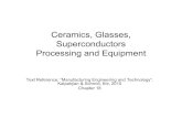 Ceramics, Glasses,Ceramics, Glasses, Superconductors Pi ...adfisher/3941/Ch18_Ceramics... · Ceramics, Glasses,Ceramics, Glasses, Superconductors Pi dEi tProcessing and Equipment