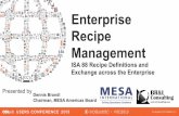 Enterprise Recipe Management - OSIsoft · Enterprise Recipe Management ... – It is a method for faster technology transfers ... Granulation V034 Final Description