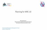 Planning for WRC -19 - CTO Maniewicz... · Planning for WRC -19 Mario Maniewicz Deputy-Director, Radiocommunication Bureau International Telecommunication Union Commonwealth Spectrum