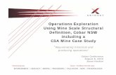 Operations Exploration Using Mine Scale Structural … Exploration Using Mine Scale Structural Definition, Cobar NSW including a CSA Mine Case Study “Rejuvenating historical and