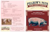 Non-GMO Swine Care and Feeding Guidekeystonemills.com/wp-content/uploads/2018/03/Non-GMO-Swine... · housed in a cold barn. Pilgrim’s Path Sow Lactation A complete feed for lactating