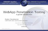 WebApp Penetration Testing - owasp.org · Mecanismo alterno para obtener credenciales de acceso ... Detección del tamaño del bloque.