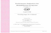 Performance Indicators for Rehabilitation Programs · Performance Indicators for Rehabilitation Programs Page 1 of 95 ... the Department of Health Policy at PVA and member of the