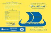 TABLE of CONTENTS SWEDISH DAYS 2014 - Geneva, IL Brochure.pdf · SWEDISH DAYS 2014 TABLE of CONTENTS Entertainment Lineup ... drums and guitar, ... blues with folk undertones and
