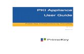 PKI Appliance User Guide - PrimeKey€¦ · PKI Appliance User Guide Public Key Infrastructure by PrimeKey ... EJBCA Enterprise Appliance is a PKI-in-a-box and combines the ﬂexibility,