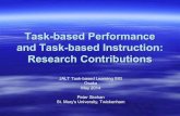Task-based Performance and Task-based Instruction: Research Contributions€¦ · Task-based Performance and Task-based Instruction: Research Contributions JALT Task-based Learning