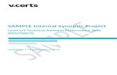 SAMPLE Internal Synoptic Project - NCFE · SAMPLE Internal Synoptic Project ... Synoptic assessment is an important part of a high-quality vocational qualification because it shows