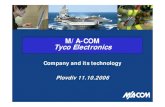 M/A-COM Tyco Electronics - Бултроник ЕООД. Добре … ·  · 2014-09-10Member of the Tyco Family •~$12 billion electronics manufacturing division •Made up of