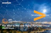 Five Ways to Win with Digital Platforms - Accenture€¦ · Five Ways to Win with Digital Platforms ... (B2B) space, typified by ... dynamic pricing Pricing strategy differentiates