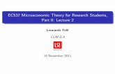 EC537 Microeconomic Theory for Research Students, …econ.lse.ac.uk/staff/lfelli/teach/EC537 Slides Lecture 2.pdf · EC537 Microeconomic Theory for Research Students, Part II: Lecture
