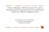 Failure Modes, Effects and Criticality Analysis and ... Modes, Effects and Criticality Analysis and Accelerated Life testing of LEDs for Medical applications M. Sawant and A. Christou