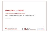 Quality - GMP · Quality - GMP Contractor Handbook Self Paced Learner’s Resource Version 001