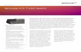 Brocade ICX 7150 Switch Data Sheet - VPLS Solutions SHEET Brocade ICX 7150 Switch HigHligHts • Offers enterprise-class stackable switching at an entry-level price, allowing organizations