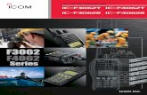 VHF AND UHF TRANSCEIVERS - mobileteam.es · The IC-F3062 series meets IP54/55 re- ... functions to the [P0] to [P3] buttons. Enhanced audio ... VHF AND UHF TRANSCEIVERS