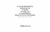 BCAL-Pub-452, Licensing Rules for Child Caring Institutions€¦ ·  · 2016-02-26LICENSING RULES FOR CHILD CARING INSTITUTIONS 1973 PA 116, ... R400.4121 Direct care worker; ...