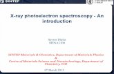 X-ray photoelectron spectroscopy - An introduction · X-ray photoelectron spectroscopy - An introduction ... Intrinsic width of the same energy level should increase with increasing