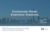 Exclusively Retail. Extensive Solutions. CANADA. Exclusively Retail. Extensive Solutions. Tenant Representation. Disposition. Consulting. Franchisee Recruiting. ... Or add me on LinkedIn.