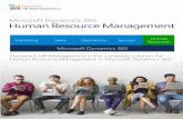 Human Resources - Microsoft Azure · Human Resources Service Microsoft Dynamics 365 Marketing Sales Operations Dynamics HR Management is the complete solution for Human Resource Management