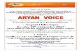 Gayatri Maha Yajna Diwali - Arya Samaj · Havan starts at 11am and finish about 1pm ... In his book “Sanskar Vidhi” Maharishi Dayanand ... The elaborate teaching of Gayatri Mantra