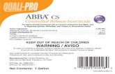 ABBA CS - Do It Yourself Pest Control Products Online CS Controlled Release Insecticide For Agricultural/Commercial Use to Control Leafminers and Mites, and to Suppress Aphids, Whiteflies,