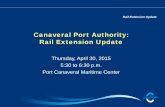 Canaveral Port Authority: Rail Extension Update Port Authority: Rail Extension Update Thursday, April 30, 2015 5:30 to 6:30 p.m. Port Canaveral Maritime Center . Rail Extension Update