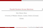 Parallel Random-Access Machines - Computer Science ...moreno/cs3101_Winter_2013/PRAMs.pdfThe PRAM Model The PRAM Model: De nition (1/6) Architecture The Parallel Random Access Machine