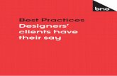 Best Practices Designers’ clients have their say - BNO · Eight Best Practices 15 ... Introduction The Creative Challenge Call ... Packaging design Hero Eight Best Practices. 16