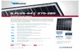 Hanwha Q CELLS Data sheet QPLUS-G4 1 275-285 2015 … · THE IDEAL SOLUTION FOR: Rooftop arrays on commecrail / induasirtl buildings Ground-mounted solar power plants Rooftop arrays