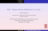 MW: Master-Worker Middleware for Grids MWDesign MWSuccesses MWFuture MW : Master-Worker Middleware for Grids Jeﬀ Linderoth Department of Industrial and Systems Engineering