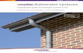 Rainwater systems - VMZinc addition to batten cap and standing seam roof systems, products include rainwater systems, a wide range of cladding systems, including a number of rainscreen