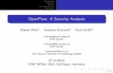 OpenFlow: A Security Analysis - Semantic Scholar Approach Results Recommendations Conclusion Objectives SDN and OpenFlow Objectives Security analysis of OpenFlow protocol and networks