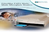 FilterMax F3/F5 Multi- Mode Microplate Readers - … · FilterMax F3/F5 Multi-Mode Microplate Readers. ... Includes Excitation Filter Slide #3 (Absorbance: 405 nm ... enables users