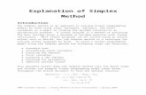  · Web viewExplanation of Simplex Method Introduction The Simplex method is an approach to solving linear programming models by hand using slack variables, tableaus, and pivot variables