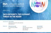 DATA INTEGRITY: THE ELEPHANT THREAT IN THE … or circumstances leading to degraded data integrity? What are the implicaons of small content changes vs. outright theH? What