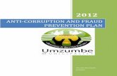 ANTI-CORRUPTION AND FRAUD PREVENTION PLAN MUNICIPALITY FRAUD PREV… · The prevention and Combating of Corrupt Activities Act (generally referred to as PRECCA) is aimed at the ...