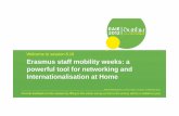 Welcome to session 8.10 Erasmus staff mobility weeks: a ... staff mobility... · • My opinion: focus on the professional outcome. ... The happy story of a Lausannoise’s Erasmus