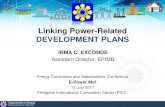 Linking Power-Related DEVELOPMENT PLANS - DOE · Linking Power-Related DEVELOPMENT PLANS IRMA C. EXCONDE ... and National Electrification Administration’s (NEA) ... (HEDP) Target: