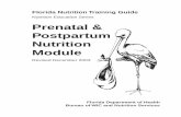 Prenatal & Postpartum Nutrition Module Prenatal & Postpartum Nutrition Module is part of the ... The learning materials in each module of the Florida ... For purposes of this module,