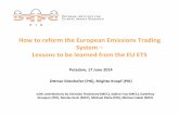 How to reform the European Emissions Trading …. Dr. Ottmar Edenhofer How to reform the European Emissions Trading System – Lessons to be learned from the EU ETS Potsdam, 17 June