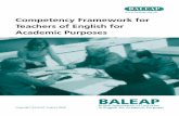 Competency Framework for Teachers of English for … · Competency Framework for Teachers of English for ... has established a description of the core competencies of a ... ‘the
