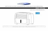 WHYNTER 30 PINT RESIDENTIAL PORTABLE DEHUMIDIFIER€¦ · WHYNTER 30 PINT RESIDENTIAL PORTABLE DEHUMIDIFIER Model # : RPD ... please read this Instruction Manual carefully before