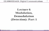 Lecture 6 Modulation, Demodulation (Detection): Part 1faculty.weber.edu/snaik/ECE4900_ECE6420/06Lec06_Mod1.pdfLecture 6 Modulation, Demodulation (Detection): Part 1. 2 ... PPM is used
