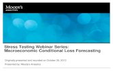 Stress Testing Webinar Series: Macroeconomic Conditional ... · Stress Testing Webinar Series: Macroeconomic Conditional Loss Forecasting ... – Ensure a resilient pool of unencumbered