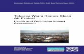 Tokoroa Warm Homes Clean Air Project - Ministry of … · Tokoroa Warm Homes Clean Air Project: Health and Well-being Impact ... Air quality monitoring for PM10 emissions in Tokoroa,