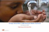 Sinayo Securities I UBS Annual Water Summitsinayo.co.za/wp-content/uploads/2016/03/Opening-and-Introduction... · Sinayo Securities I UBS Annual Water Summit ... We are a cash equities