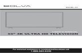USER’S MANUAL 55” 4K ULTRA HD TELEVISION · USER’S MANUAL 55” 4K ULTRA HD TELEVISION For technical assistance or troubleshooting please call 1-866-594-5445 55CBL-01